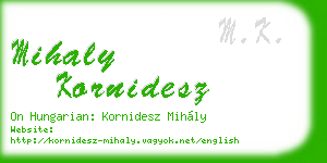 mihaly kornidesz business card