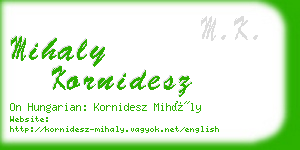 mihaly kornidesz business card